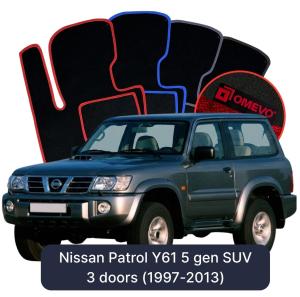 Velurové autokoberce OMEVO pro Nissan Patrol Y61 5 gen SUV 3 dveře (1997-2013)