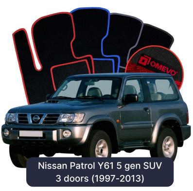 Velurové autokoberce OMEVO pro Nissan Patrol Y61 5 gen SUV 3 dveře (1997-2013)