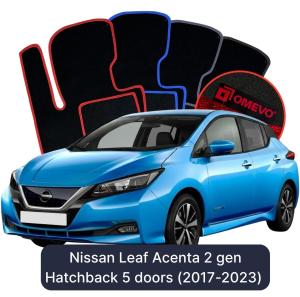 Velurové autokoberce OMEVO pro Nissan Leaf Acenta 2 gen Hatchback 5 dveří (2017-2023)