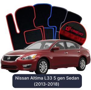 Velurové autokoberce OMEVO pro Nissan Altima L33 5 gen Sedan (2013-2018)