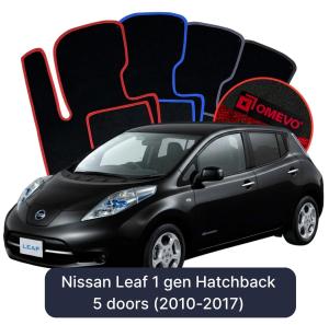 Velurové autokoberce OMEVO pro Nissan Leaf 1 gen Hatchback 5 dveří (2010-2017)
