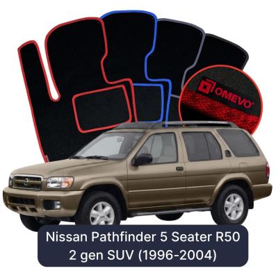 Velurové autokoberce OMEVO pro Nissan Pathfinder 5 místný R50 2 gen SUV (1996-2004)