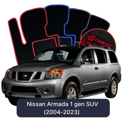 Velurové autokoberce OMEVO pro Nissan Armada 1 gen SUV (2004-2023)