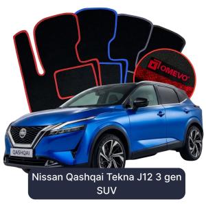 Velurové autokoberce OMEVO pro Nissan Qashqai Tekna J12 3 gen SUV (2021-2025)