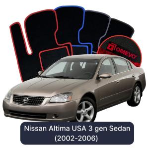 Velurové autokoberce OMEVO pro Nissan Altima 3 gen Sedan (2002-2006)