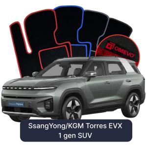 Velurové autokoberce OMEVO pro SsangYong Torres EVX 1 gen SUV (2023-2025)