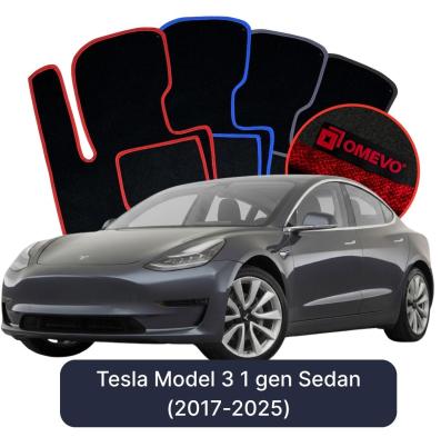 Velurové autokoberce OMEVO pro Tesla Model 3 1 gen Sedan (2017-2025)