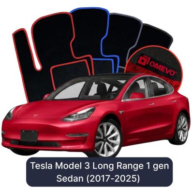 Velurové autokoberce OMEVO pro Tesla Model 3 Long Range 1 gen Sedan (2017-2025)