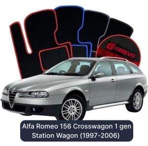 Velurové autokoberce OMEVO pro Alfa Romeo 156 Crosswagon 1 gen Kombi (1997-2006)