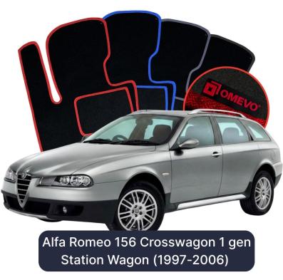 Velurové autokoberce OMEVO pro Alfa Romeo 156 Crosswagon 1 gen Kombi (1997-2006)