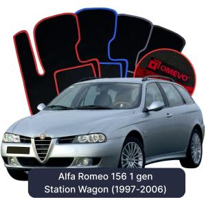 Velurové autokoberce OMEVO pro Alfa Romeo 156 1 gen Kombi (1997-2006)