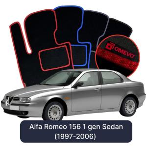 Velurové autokoberce OMEVO pro Alfa Romeo 156 1 gen Sedan (1997-2006)