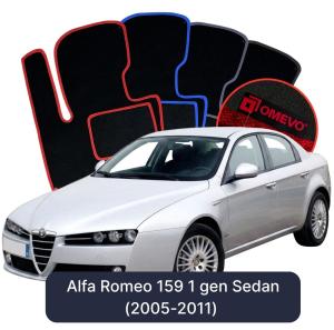 Velurové autokoberce OMEVO pro Alfa Romeo 159 1 gen Sedan (2005-2011)