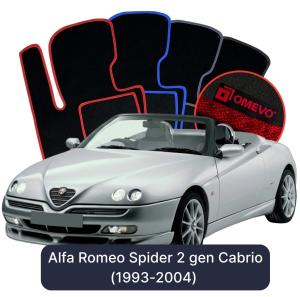 Velurové autokoberce OMEVO pro Alfa Romeo Spider 2 gen Cabrio (1993-2004)