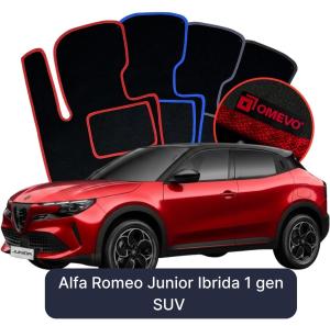Velurové autokoberce OMEVO pro Alfa Romeo Junior Ibrida 1 gen SUV (2024-2025)