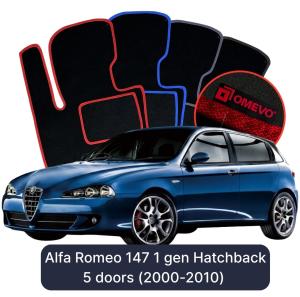Velurové autokoberce OMEVO pro Alfa Romeo 147 1 gen Hatchback 5 dveří (2000-2010)