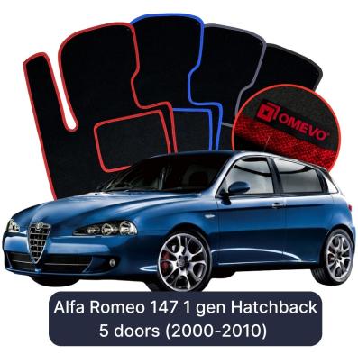 Velurové autokoberce OMEVO pro Alfa Romeo 147 1 gen Hatchback 5 dveří (2000-2010)