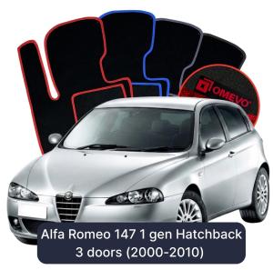 Velurové autokoberce OMEVO pro Alfa Romeo 147 1 gen Hatchback 3 dveře (2000-2010)