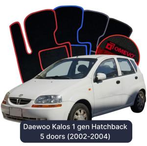 Velurové autokoberce OMEVO pro Daewoo Kalos 1 gen Hatchback 5 5 dveří (2002-2004)
