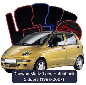 Velurové autokoberce OMEVO pro Daewoo Matiz 1 gen Hatchback 5 dveří (1998-2007)