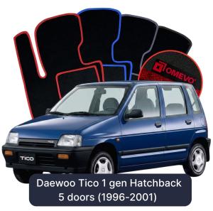 Velurové autokoberce OMEVO pro Daewoo Tico 1 gen Hatchback 5 dveří (1996-2001)