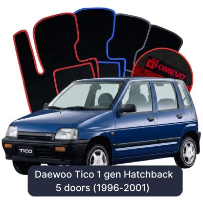 Velurové autokoberce OMEVO pro Daewoo Tico 1 gen Hatchback 5 dveří (1996-2001)