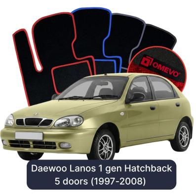 Velurové autokoberce OMEVO pro Daewoo Lanos 1 gen Hatchback 5 dveří (1997-2008)