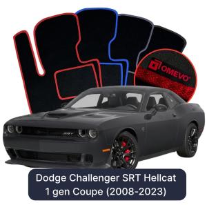 Velurové autokoberce OMEVO pro Dodge Challenger SRT Hellcat 1 gen Kupé (2008-2023)
