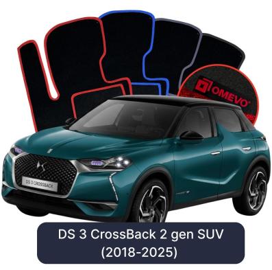 Velurové autokoberce OMEVO pro DS 3 CrossBack  2 gen SUV (2018-2025)