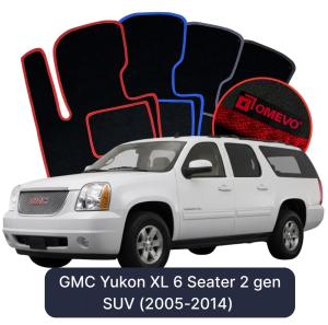 Velurové autokoberce OMEVO pro GMC Yukon XL 6-místný 2 gen SUV (2005–2014)