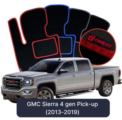 Velurové autokoberce OMEVO pro GMC Sierra 4 gen Pick-up (2013-2019)