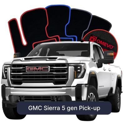 Velurové autokoberce OMEVO pro GMC Sierra 5 gen Pick-up (2018-2025)