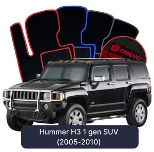 Velurové autokoberce OMEVO pro Hummer H3 1 gen SUV (2005-2010)