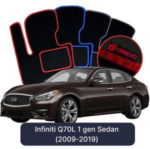 Velurové autokoberce OMEVO pro Infiniti Q70L 1 gen Sedan (2009-2019)
