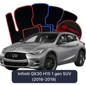 Velurové autokoberce OMEVO pro Infiniti QX30 H15 1 gen SUV (2016-2019)