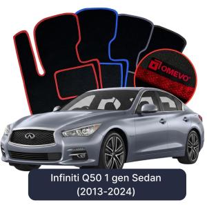 Velurové autokoberce OMEVO pro Infiniti Q50 1 gen Sedan (2013-2024)