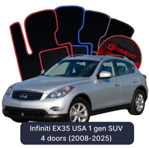 Velurové autokoberce OMEVO pro Infiniti EX35 USA 1 gen SUV 4 drzwi (2008-2025)