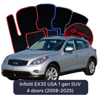 Velurové autokoberce OMEVO pro Infiniti EX35 USA 1 gen SUV 4 drzwi (2008-2025)