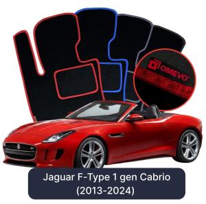 Velurové autokoberce OMEVO pro Jaguar F-Type  1 gen Cabrio (2013-2024)