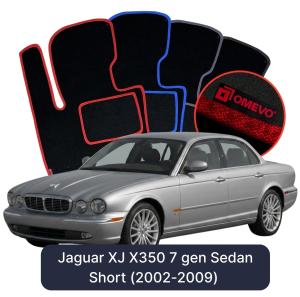 Velurové autokoberce OMEVO pro Jaguar XJ X350 7 gen Sedan (2002-2009)