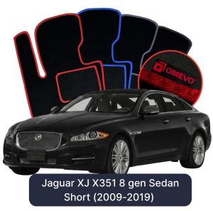Velurové autokoberce OMEVO pro Jaguar XJ X351 8 gen Sedan Short (2009-2019)