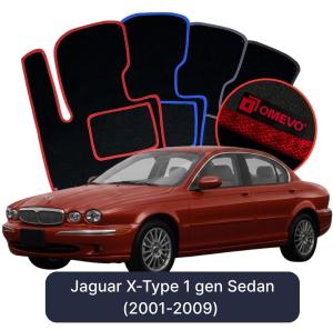 Velurové autokoberce OMEVO pro Jaguar X-Type 1 gen Sedan (2001-2009)