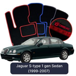 Velurové autokoberce OMEVO pro Jaguar S-type 1 gen Sedan (1999-2007)
