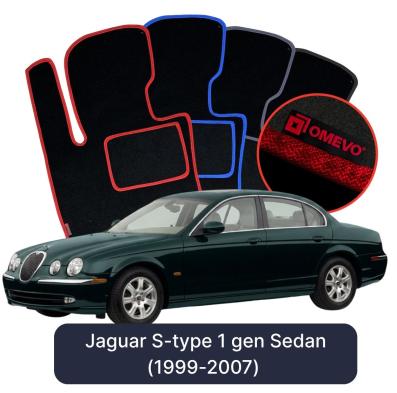 Velurové autokoberce OMEVO pro Jaguar S-type 1 gen Sedan (1999-2007)