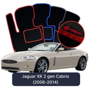 Velurové autokoberce OMEVO pro Jaguar XK 2 gen Cabrio (2006-2014)