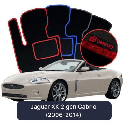 Velurové autokoberce OMEVO pro Jaguar XK 2 gen Cabrio (2006-2014)