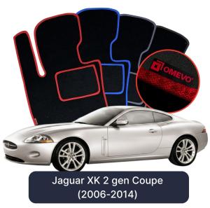 Velurové autokoberce OMEVO pro Jaguar XK 2 gen kupé (2006–2014)