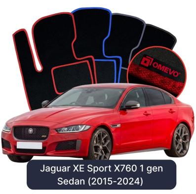 Velurové autokoberce OMEVO pro Jaguar XE Sport X760 1 gen Sedan (2015-2024)