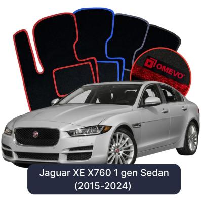 Velurové autokoberce OMEVO pro Jaguar XE X760 1 gen Sedan (2015-2024)