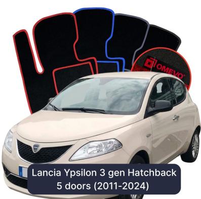 Velurové autokoberce OMEVO pro Lancia Ypsilon 3 gen Hatchback 5 dveří (2011-2024)